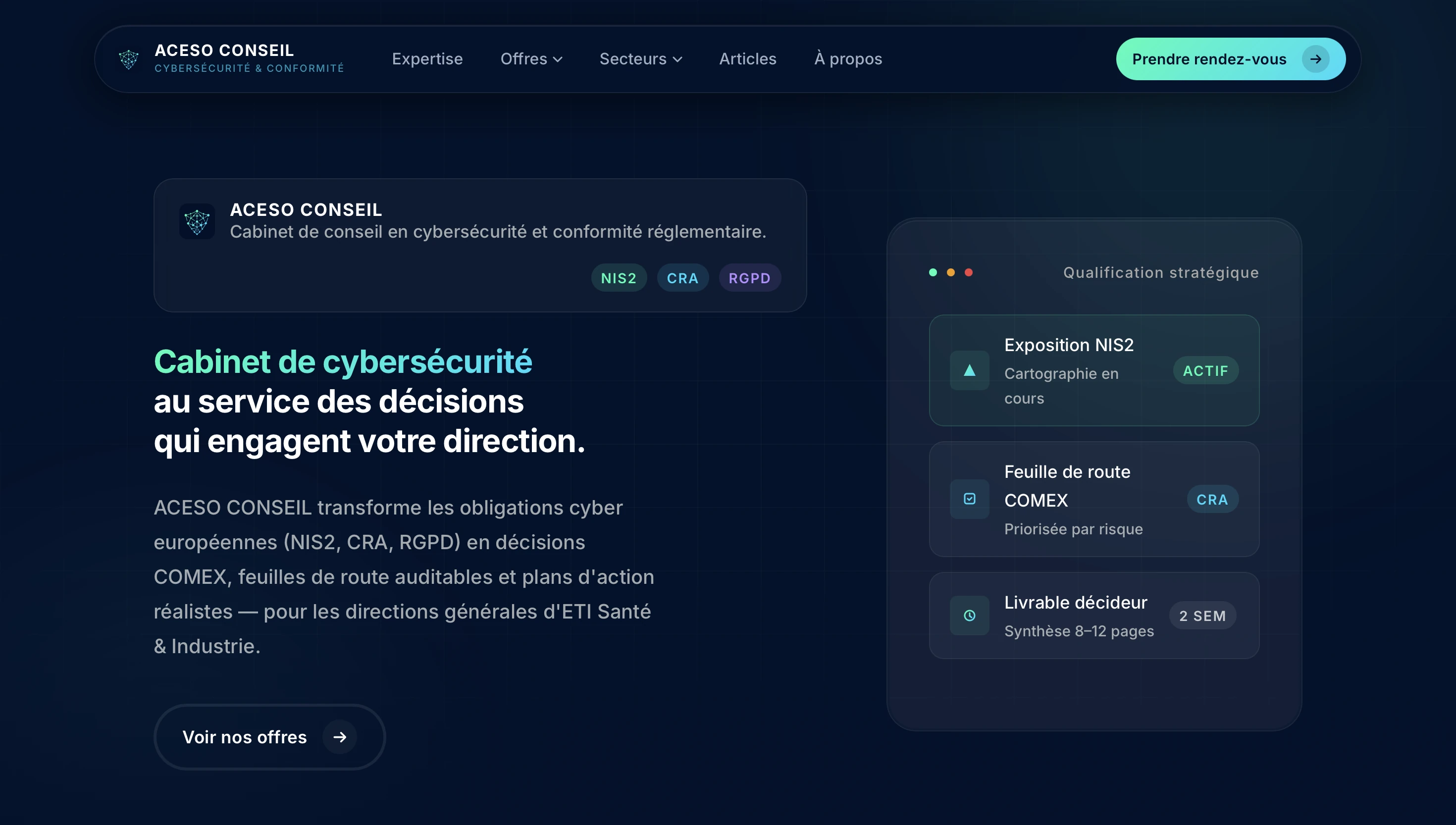 ACESO Conseil — aperçu du site